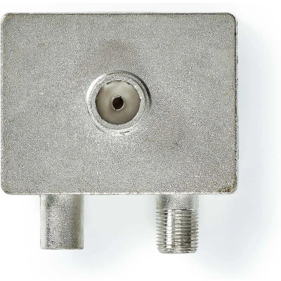 Afbeelding van Nedis Satelliet en Antenne Adapter IEC (Coax) Female F / Male Vernikkeld 75 Ohm Recht Metaal Zilver 1 Stuks Doos