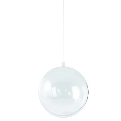 Afbeelding van Rayher 3911737 kunststof bal, 2 delig deelbare ideaal voor kerstdecoraties, bruiloft, 18 cm, kristalhelder