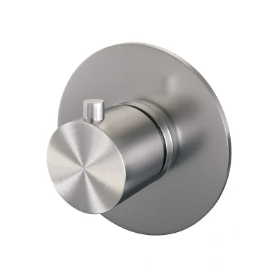 Afbeelding van Brauer Brushed Edition inbouwthermostaat inbouwdeel 1 gladde knop PVD geborsteld RVS
