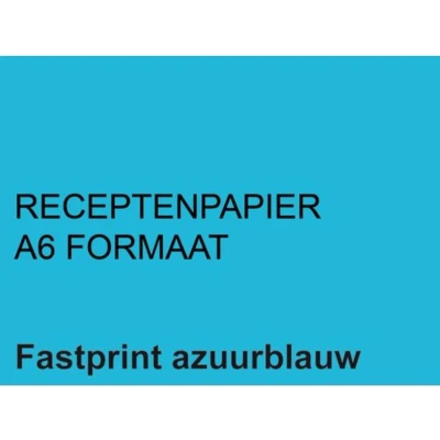 Afbeelding van Receptpapier Fastprint A6 80gr lichtblauw 2000vel