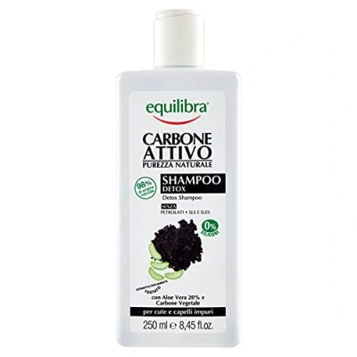 Afbeelding van Equilibra Carbo Detox Shampoo Cleansing From Activated Carbon Aloe Vera 250Ml