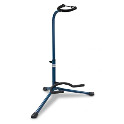 Afbeelding van BSX 518052 klassieke gitaarstandaard (in hoogte verstelbaar tot 78 cm, standoppervlak 48 x 30 cm) blauw