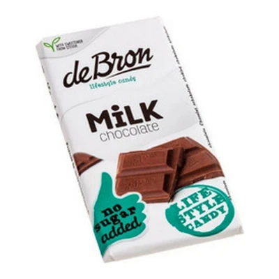 Afbeelding van De Bron Milk Choc Stevia 12x85g