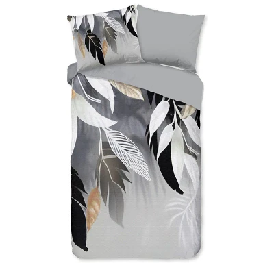 Afbeelding van Pure Dekbedovertrek &quot;bladeren&quot; Grijs (240x200/220 cm) Microfiber