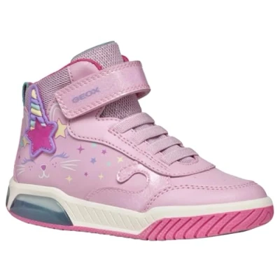 Afbeelding van Geox INEK GIRL Light UP Sneakers hoog voor kinderen, Maat: 25, Pink/multicolor Imitatieleer/ textiel