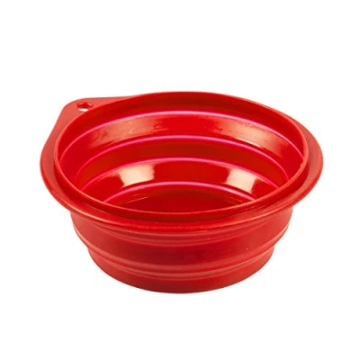 Afbeelding van Duvoplus Drinkbak Hond Silicone Reiskom 2000ml 22cm Rood 1st