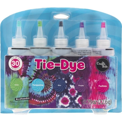 Afbeelding van Crafts&amp;Co Tie Dye Kit Textielverf 5 Knijpflesjes Kleurenset Herfst