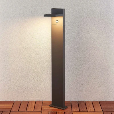 Afbeelding van Lucande LED buitenlamp 1licht aluminium, kunststof H: 100 cm grafietgrijs (RAL 840 M), wit Inclusief lichtbron