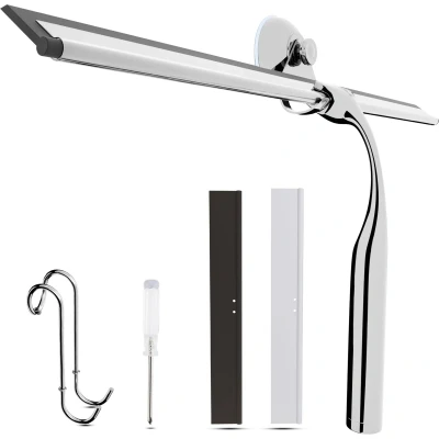 Afbeelding van Wunset Hoogwaardige douchewisser met roestvrijstalen schraper, siliconen en rubber, watertrekker, badkameraccessoires, (35 cm,