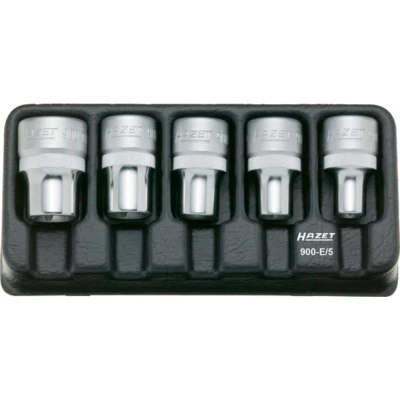 Afbeelding van HAZET TORX , Safety Insert System 900 E/5 Doppenset 5 Chroom vanadium staal Vierkant