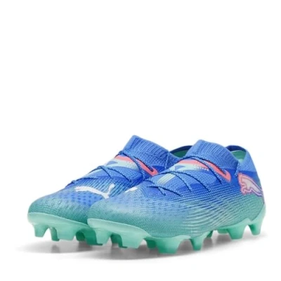 Afbeelding van Puma Future 7 Ultimate LOW FG/AG Voetbalschoenen met kunststof noppen, Heren, Maat: 43, Bluemazing/white/electric peppermint Textiel/ synthetisch