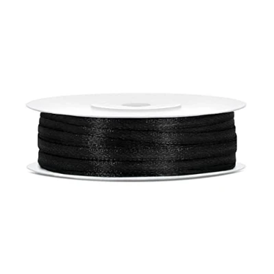 Afbeelding van Satijn Lint Zwart 3mm 50m