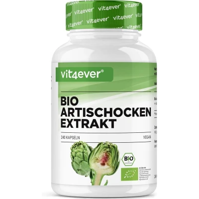 Afbeelding van Biologisch Artisjok Extract 240 Capsules 1800 mg per dagelijkse dosis (2.5% Cynarine) Echt 20:1 Biologische Kwaliteit Hoge