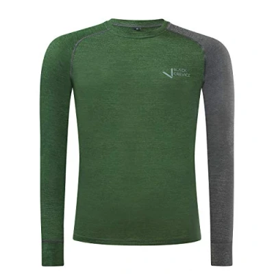 Afbeelding van Black Crevice Heren shirt met lange mouwen van merinowol