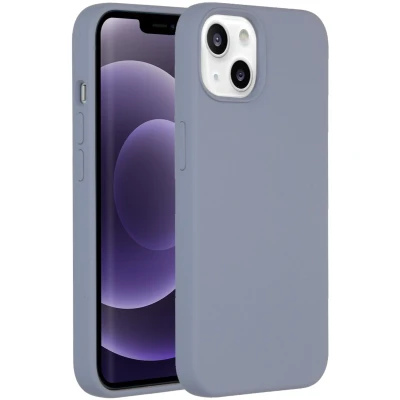 Afbeelding van Accezz Hoesje Geschikt voor iPhone 13 Siliconen Liquid Silicone Backcover Lavendel