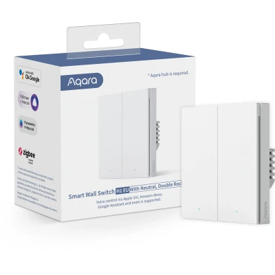 Afbeelding van Aqara Draadloze wandschakelaar WS EUK04 Wit Apple HomeKit