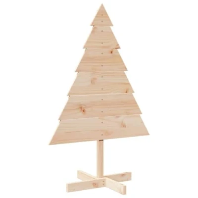Afbeelding van vidaXL Kerstdecoratie kerstboom 110 cm massief hout