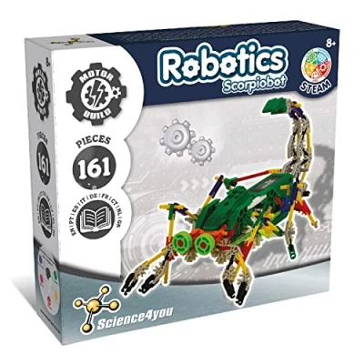 Afbeelding van Science4you Scorpiobot robotset, robotbouwpakket met 161 onderdelen voor kinderen vanaf 8 jaar Bouw een interactieve robot dit bouwspeelgoed Zelf aan de slag, STEAM speelgoed