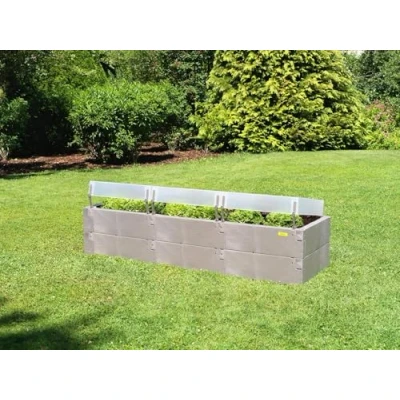 Afbeelding van Juwel Verhoogd bed Timber XXL (incl. thermokap, kruidenbed in houtlook, bloembed met hoge warmte isolatie, afmetingen 190x60, afneembare kap) 20823