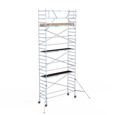 Afbeelding van Euroscaffold Rolsteiger Budget Schoren L305xB90 8.20m werkhoogte Carbon platformen