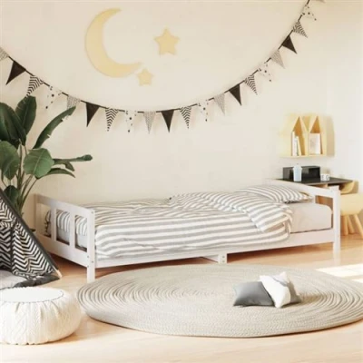 Afbeelding van Kinderbedframe 70X140 cm Massief Grenenhout Wit 90 x 190 /