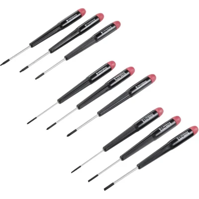 Afbeelding van TOOLCRAFT Schroevendraaierset 9 delig Plat, Kruiskop Phillips, T profiel