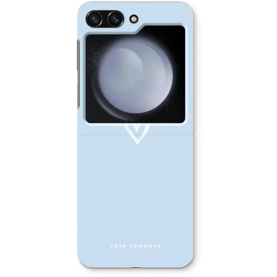 Afbeelding van Case Company® hoesje geschikt voor Samsung Galaxy Z Flip5 Klein Hart Blauw Soft Cover Telefoonhoesje Bescherming aan alle Kanten en Schermrand