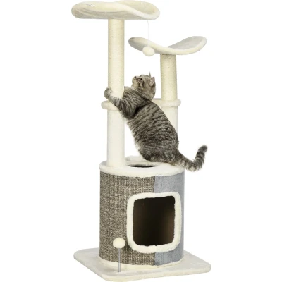 Afbeelding van PawHut Krabpaal met kattenhol D30 602V00