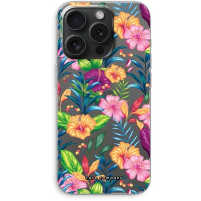 Afbeelding van Case Company® hoesje geschikt voor iPhone 15 Pro Tropisch 2 Soft Cover Telefoonhoesje Bescherming aan alle Kanten en Schermrand