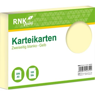 Afbeelding van Exacompta 13328B indexkaarten, zonder gaten, 148 x 210 mm, 100 stuks