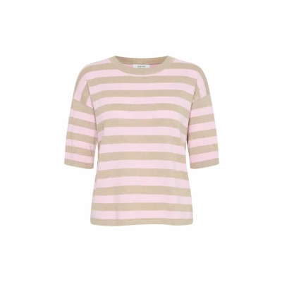 Afbeelding van b.young Bymmmorla Tshirt basic, Dames, Maat: XXL, Roseate spoonbill mix