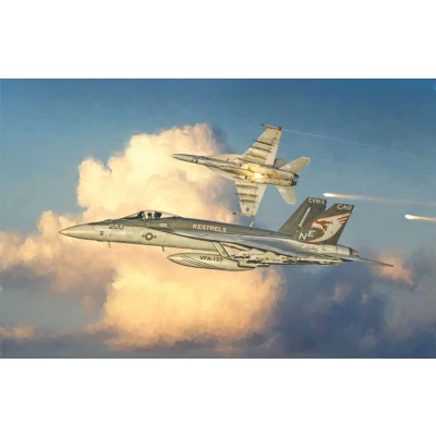 Afbeelding van 1:48 Italeri 2791 F/A 18 E Super Hornet Plastic Modelbouwpakket
