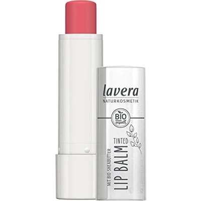 Afbeelding van lavera Tinted Lip Balm Fresh Peach 01 lipgloss, natuurlijke cosmetica, siliconenvrij, vitamine E &amp; biologische sheaboter, 4,5 g