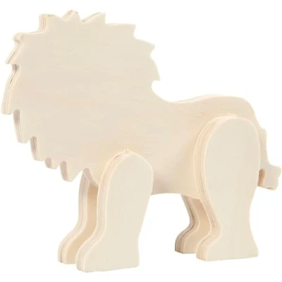 Afbeelding van Creotime Leeuw Hout 16 Cm
