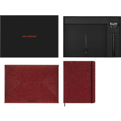 Image de Agenda non daté Moleskine Brillant Très grand format avec pages blanches Rouge métallique