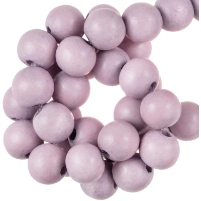 Afbeelding van Houten Kralen Intense Look (16 mm) Lilac Snow (25 stuks) voor Sieraden Dreambeads