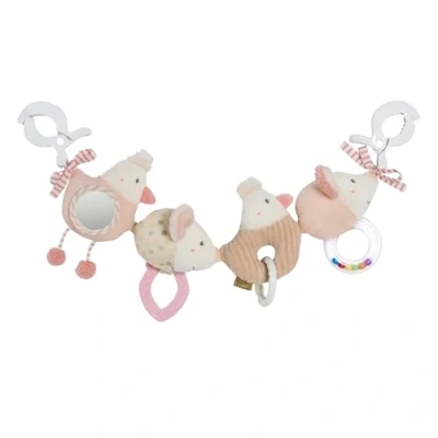 Afbeelding van Fehn Feehnland Kinderwagenketting Beweegbare ketting met schattige figuren om flexibel op te hangen aan kinderwagen, reiswieg, wieg, speelboog voor baby&#039;s en peuters