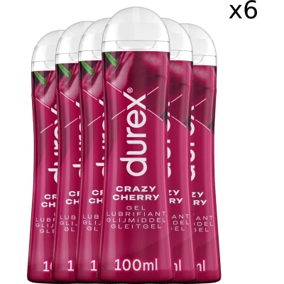Afbeelding van Durex Glijmiddel Crazy Cherry Kers waterbasis 100ML x6