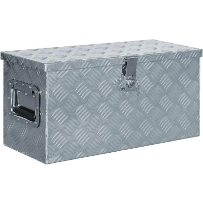 Afbeelding van Aluminium kist 61,5x26,5x30 cm zilverkleurig
