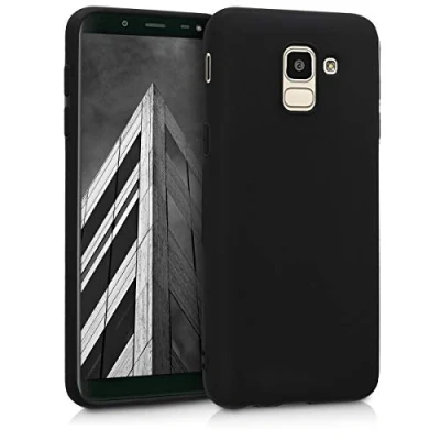 Afbeelding van kwmobile telefoonhoesje geschikt voor Samsung Galaxy J6 Hoesje smartphone Back cover in mat zwart