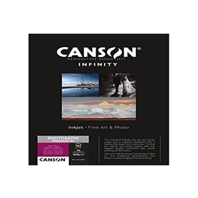 Afbeelding van CANSON Infinity Photosatin Premium RC doos met 25 vellen fotopapier satijn A4 270 g/m² extra wit