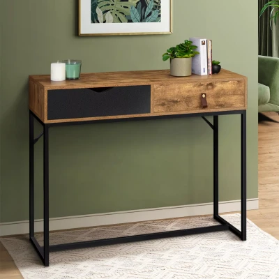 Image de Console CHICAGO 2 tiroirs design industriel