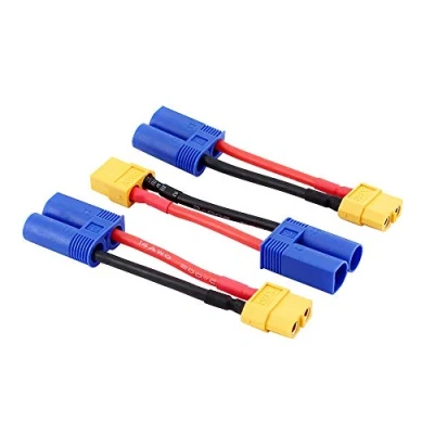 Afbeelding van OliRC 3 stuks EC5 mannelijke Losi naar female XT60 connector adapter voor LiPO batterij met kabel 14awg 5 cm (C74 3)
