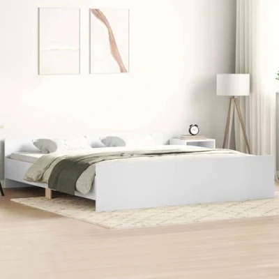 Afbeelding van Bedframe Bewerkt Hout Sonoma Eikenkleurig 100X200 cm 160 x 200 / Wit