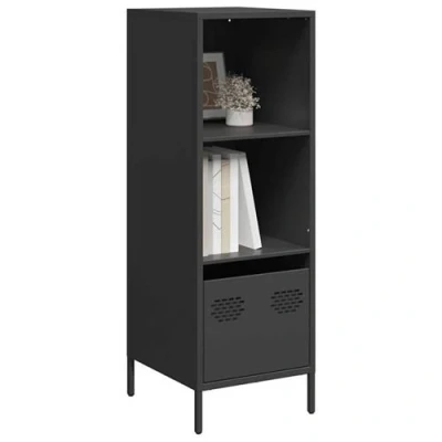 Image de vidaXL Buffet haut noir 35x39x103,5 cm acier851376
