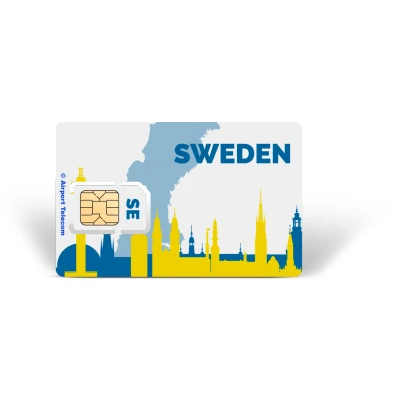 Afbeelding van eSIM Zweden Unlimited 30 Dagen Data Prepaid Met Snel 4G/5G Internet En Bellen Op Reis In Europa Airport Telecom
