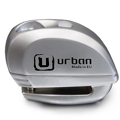 Afbeelding van URBAN UR22 diefstalbeveiliging met alarm + waarschuwing 120 dBA, 6 mm, gemaakt in de EU, universeel voor fiets, motorfiets, scooter, roestvrij staal, metaal