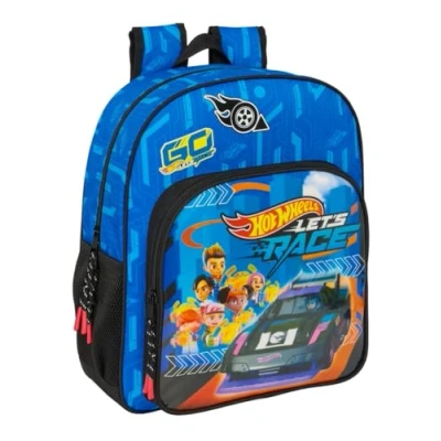 Afbeelding van Schoolrugzak Hot Wheels Let&#039;s race Blauw Zwart 32 x 38 12 cm