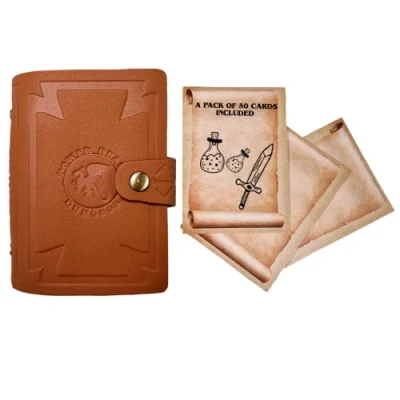 Afbeelding van Power Beast Dungeon Pocket Compendium, spreukenboek, voor rollenspellen en D&amp;D 5e, Dungeons and Dragons, DND, RPG, Pathfinder + 50 perkamentkaarten
