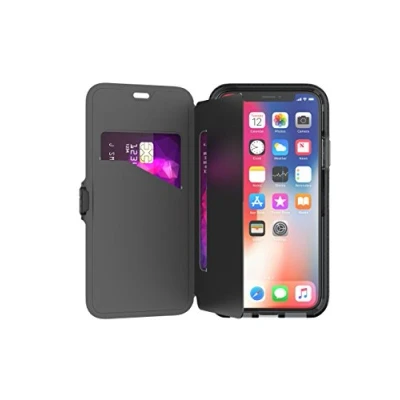 Afbeelding van Tech21 Evo Wallet iPhone X hoesje zwart